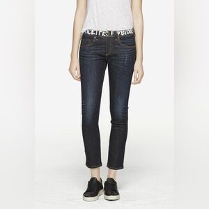 Rag & Bone Tomboy Slim Boyfriend Jeans – Classic Graffiti Waistband – Size 26